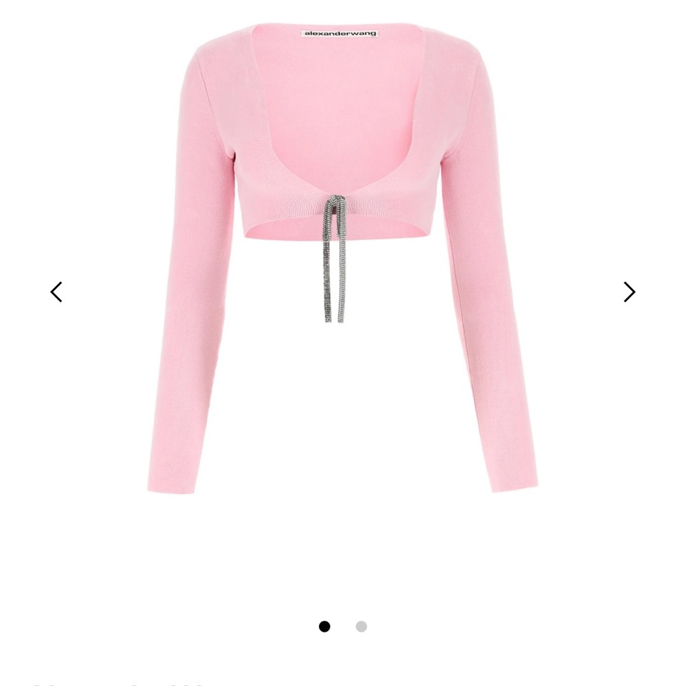 Alexander Wang Long-Sleeved Cropped Cardigan